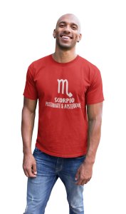 Scorpio, passionate and mysterious (Red T) - Printed Zodiac Sign Tshirts - Made especially for astrology lovers people