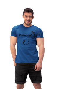 Scorpio stars(Blue T) - Printed Zodiac Sign Tshirts - Made especially for astrology lovers people