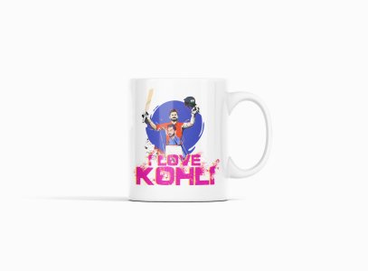 I love Kohli, (BG Violet) - IPL designed Mugs for Cricket lovers