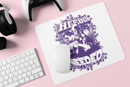 Heroes needed - Printed animated Mousepad for animation lovers