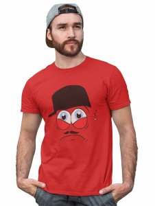 Charlie Chaplin Emoji T-shirt (Red) - Clothes for Emoji Lovers - Foremost Gifting Material for Your Friends and Close Ones