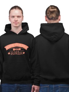 Body Builder, Gym Power Text printed artswear black hoodies for winter casual wear specially for Men