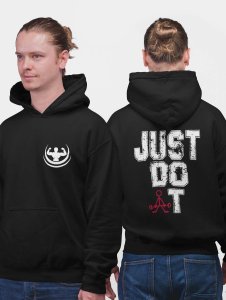 Just Do it printed artswear black hoodies for winter casual wear specially for Men