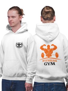 Fitness Gym printed artswear white hoodies for winter casual wear specially for Men