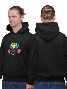 Stronger Than Yesterday printed artswear black hoodies for winter casual wear specially for Men