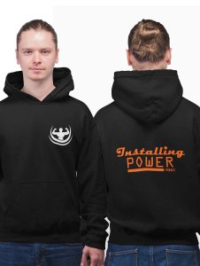 Installing Power 100% printed artswear black hoodies for winter casual wear specially for Men
