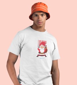 Strongest Santa: Unique Printed T-shirt (White) Best Gift For Christmas Eve